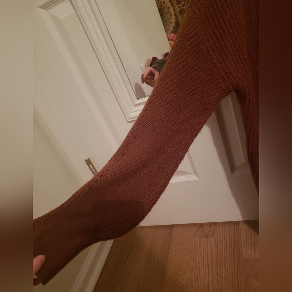 No Comment Rust Cardigan - Picture 2 of 6